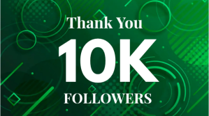 Grün Social Media Milestone YouTube Kanaal Omslag Foto Template