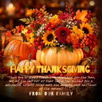 Cokelat Thanksgiving Greeting Instagram-opslag Template