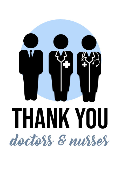 Thank You, Doctors & Nurses Plakat template