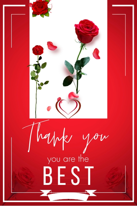 Thank you, wish, love Plakat template