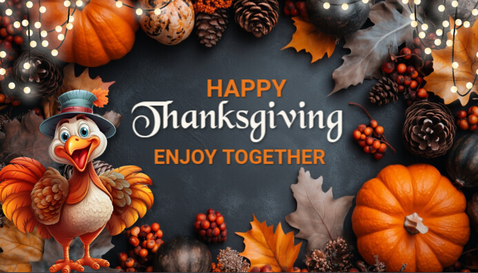 Thanksgiving, hello November, event Nagłowek bloga template