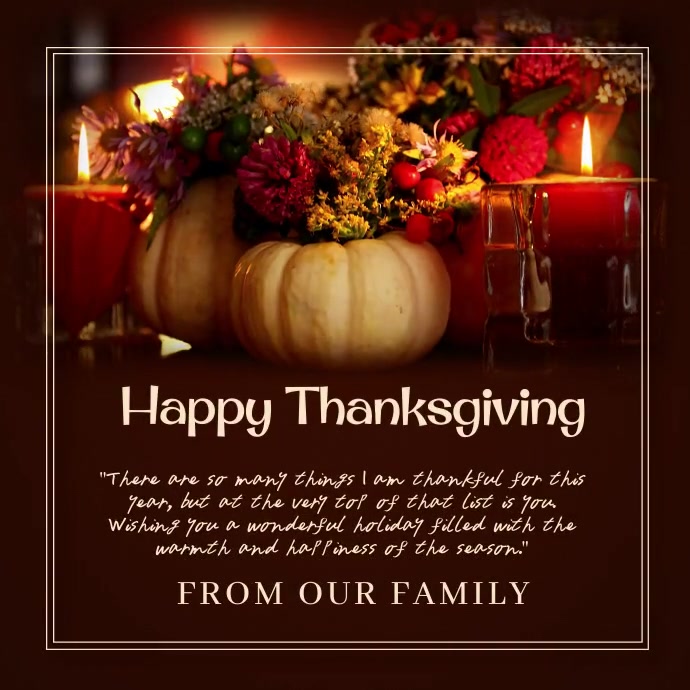 Thank you,thanks giving,event โพสต์บน Instagram template