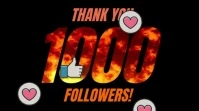 Thank You 1000 followers twitter video post template