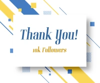 Thank you 10k followers Rectángulo Mediano template