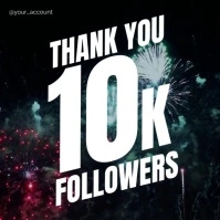 Thank You 10k followers influencer video Iphosti le-Instagram template