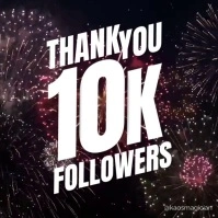 Thank you 10k followers instagram template Iphosti le-Instagram