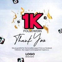 Thank You 1K Tiktok Followers Iphosti le-Instagram template