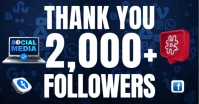 thank you 2,000+ followers Facebook Ad template