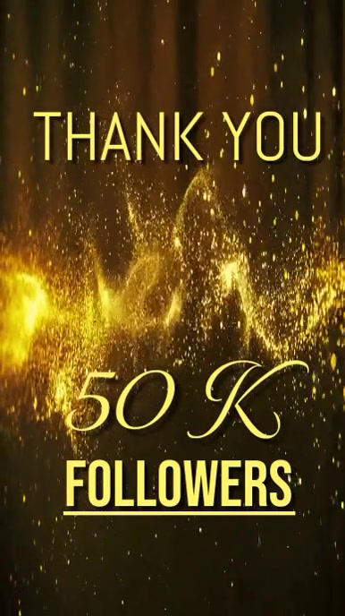 THANK YOU 50 K FOLLOWERS Instagram Story template
