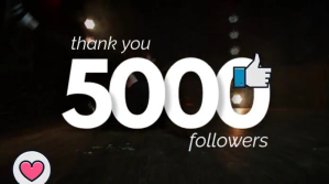 thank you 5000 followers twitter video post template