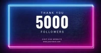 Thank you 5k followers banner Facebook Shared Image template