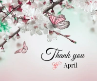 Thank you April Rettangolo medio template