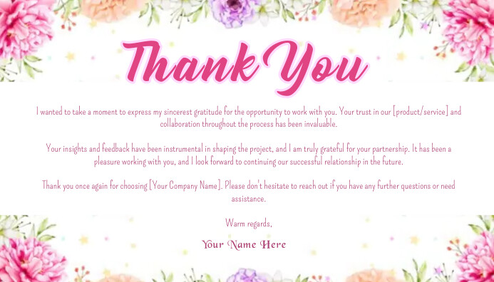 Thanks Card Reference Thank You Card, Thank You Note, Thanks giving Template | PosterMyWall