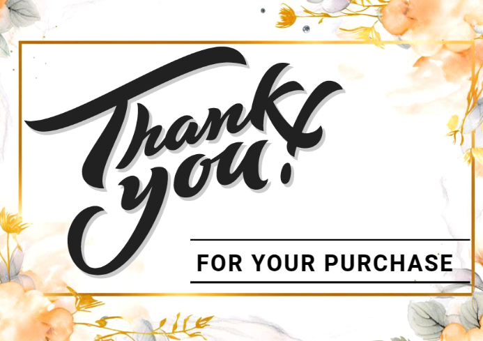 thank you for your purchase free card Template | PosterMyWall