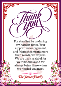 Thank You Card A6 template