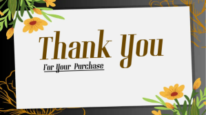 White Thank You For Your Purchase Post di Twitter Template
