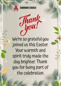 Thank You Card A6 template