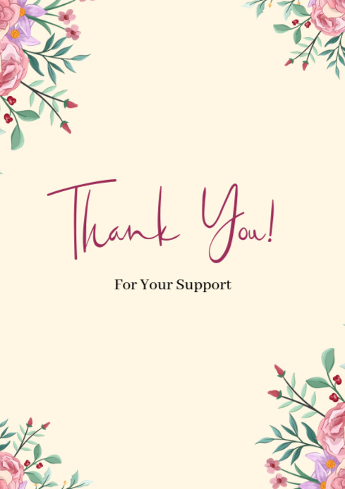 Thank you Card Template | PosterMyWall