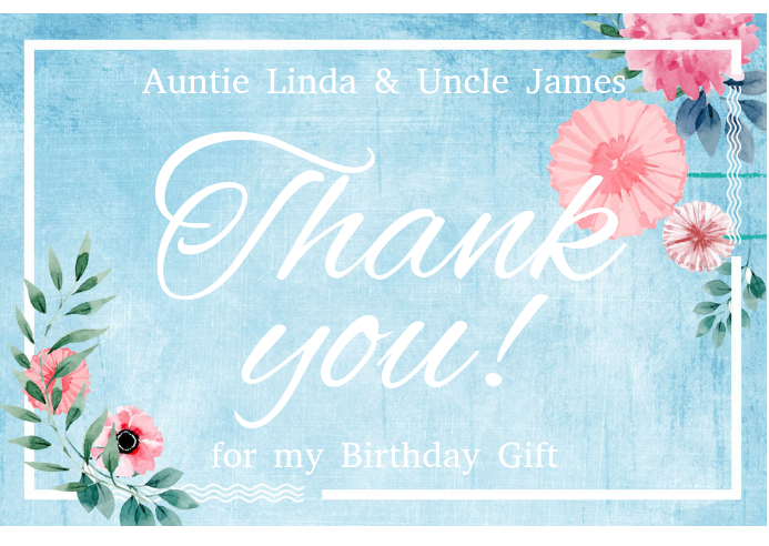 thank you card Postcard template