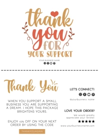 Thank You Card A5 template
