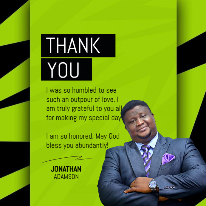 Thank You card Design Template | PosterMyWall