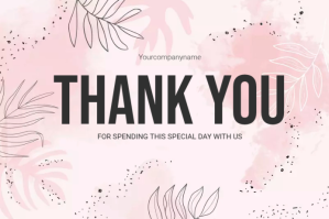 Hvid THANK YOU CARD Etiket Template