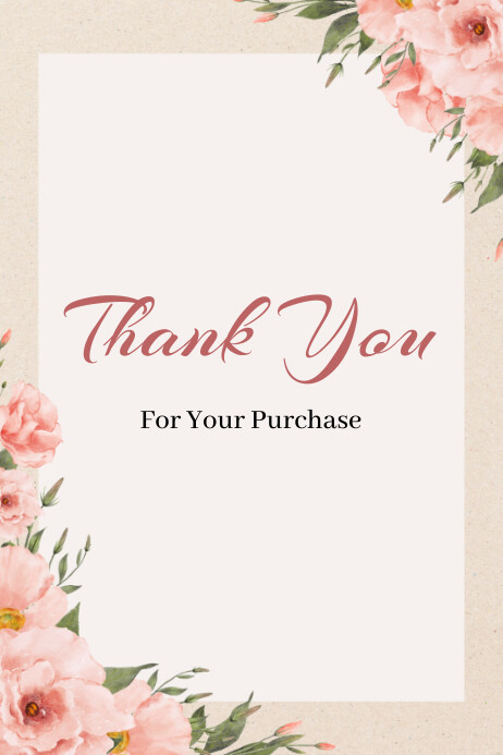 Thank you card Templat | PosterMyWall