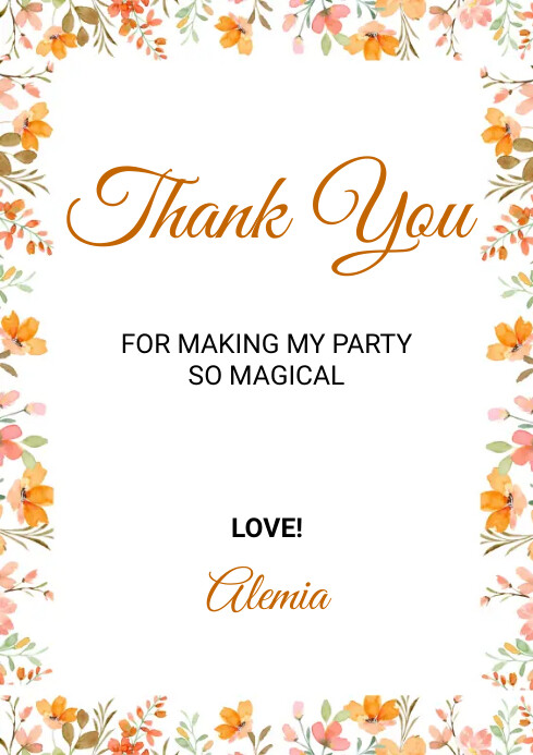 Thank you Card Template PosterMyWall Thank you Card Template PosterMyWall