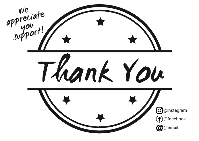 Thank You Card Poskaart template