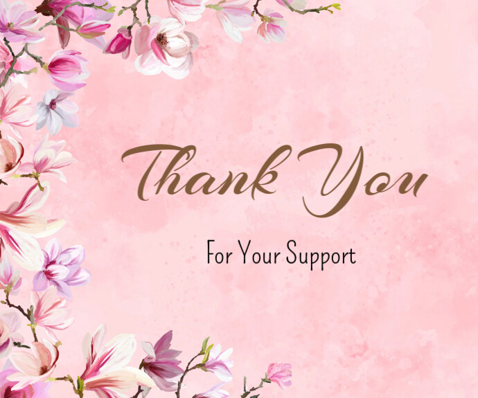 Thank you card Medium Rectangle template