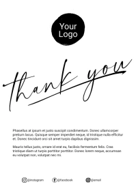 Thank You Card A6 template