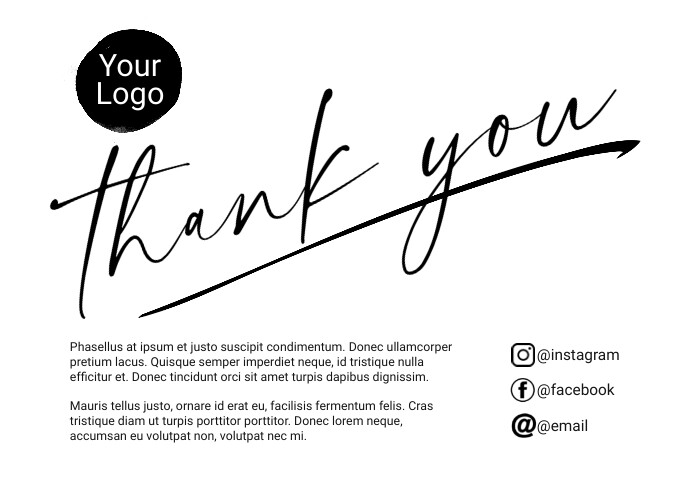 Thank You Card Skabelon Postermywall Thank You Card Skabelon Postermywall