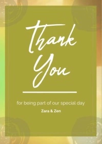 Thank you card flyer A6 template