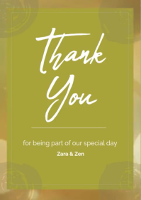 Thank you card flyer A6 template