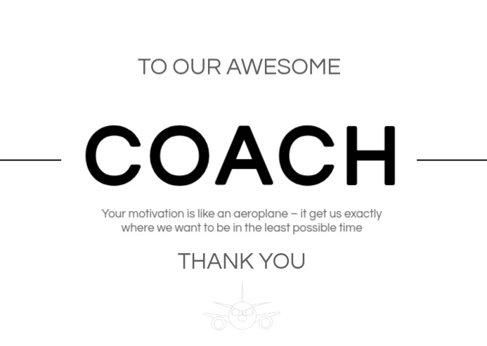 Copy of THANK YOU CARD FOR COACH | PosterMyWall