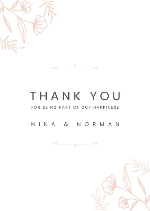 Copy of Thank you card for wedding | PosterMyWall