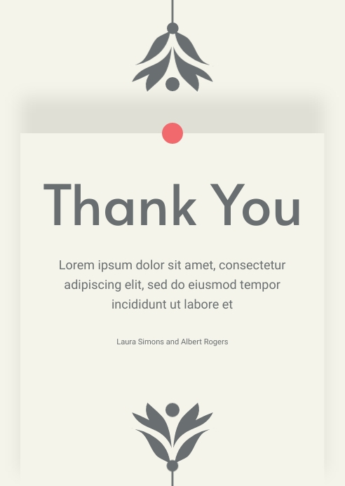 Copy of Thank you card for wedding | PosterMyWall
