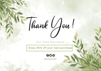 THANK YOU CARD NOTE Postkort template