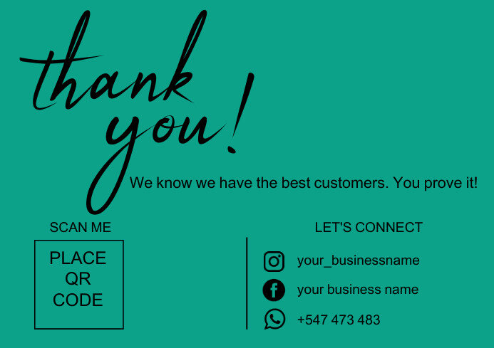 Thank You Card Poster A4 template