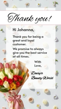 Thank you card template appreciation card Digital Display (9:16)