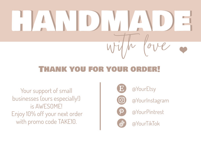 Thank you card template Ikhadi leposi