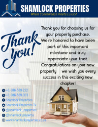 Thank You Card Template Flyer (US Letter)