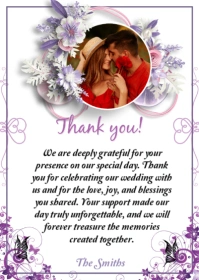 Thank You Card Template A6