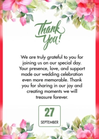 Thank You Card Template A6