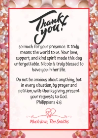 Thank You Card Template A6