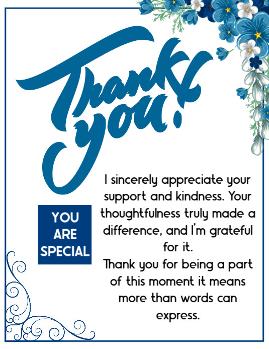 Thank You Card Template 传单(美国信函)