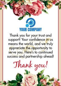 Thank You Card Template A6