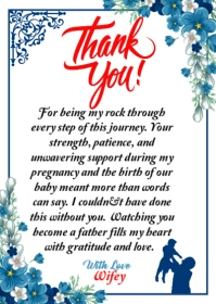 Thank You Card Template A6