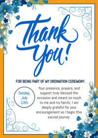 Thank You Card Template A6