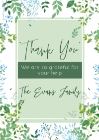 Thank You Card Template Printable A6